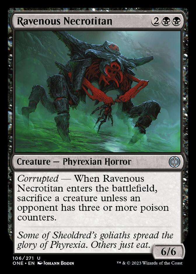 Ravenous Necrotitan [Phyrexia: All Will Be One] Foil