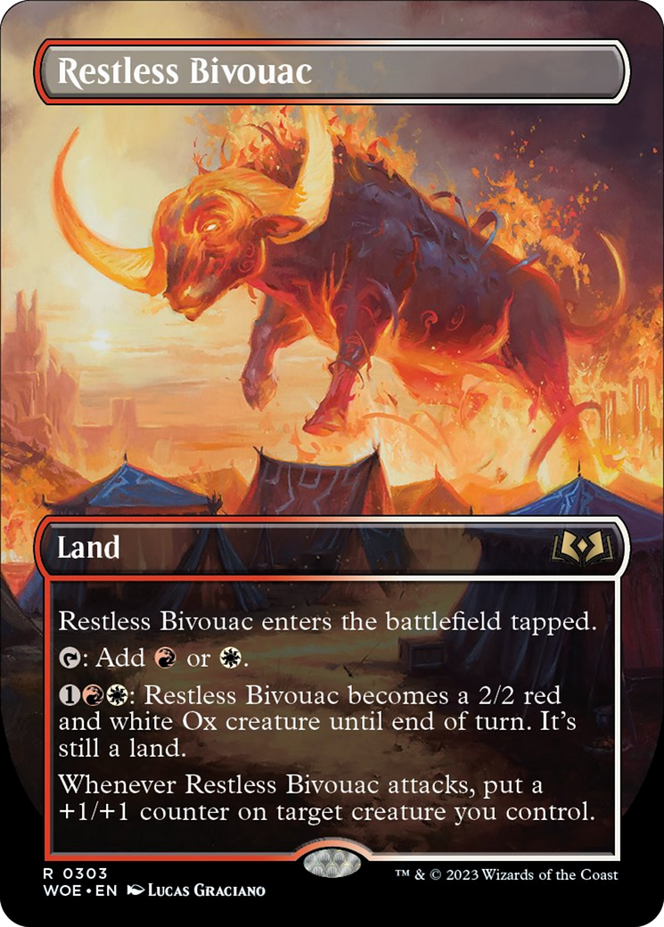 Restless Bivouac (Borderless Alternate Art) [Wilds of Eldraine] Foil