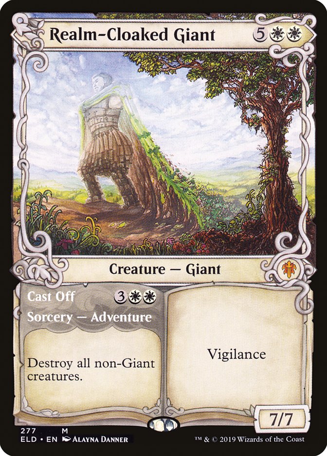 Realm-Cloaked Giant // Cast Off (Showcase) [Throne of Eldraine] Foil