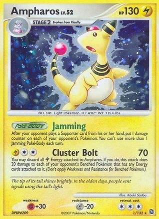 Ampharos (1/132) [Diamond & Pearl: Secret Wonders] Reverse Holofoil