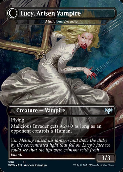 Innocent Traveler // Malicious Invader - Lucy Westenra // Lucy, Arisen Vampire [Innistrad: Crimson Vow] Foil