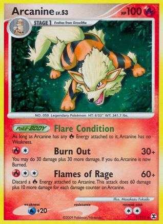 Arcanine (1/111) [Platinum: Rising Rivals] Reverse Holofoil