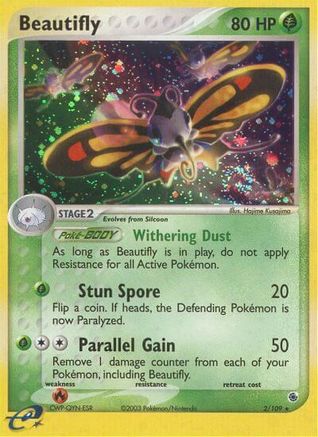 Beautifly (2/109) [EX: Ruby & Sapphire] Reverse Holofoil