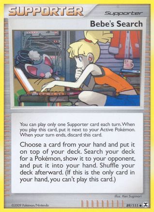 Bebe's Search (89/111) [Platinum: Rising Rivals] Reverse Holofoil