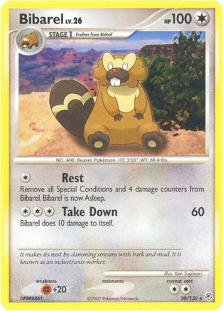 Bibarel (20/130) [Diamond & Pearl: Base Set] Reverse Holofoil