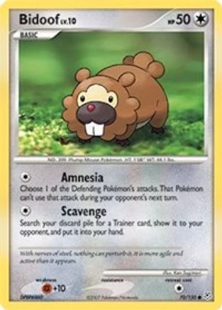 Bidoof (70/130) [Diamond & Pearl: Base Set] Reverse Holofoil
