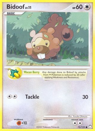 Bidoof (73/123) [Diamond & Pearl: Mysterious Treasures] Reverse Holofoil