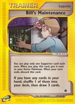 Bill's Maintenance (137/165) [Expedition: Base Set] Reverse Holofoil