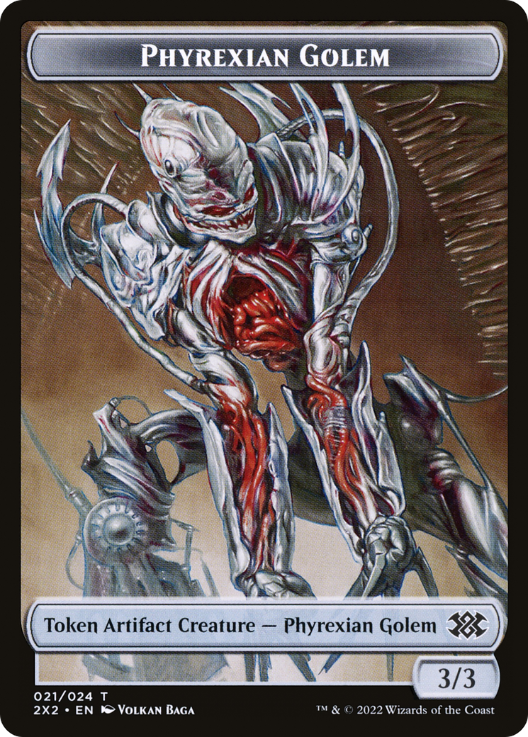 Phyrexian Golem  [Double Masters 2022 Tokens] Foil