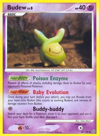 Budew (33/100) [Diamond & Pearl: Stormfront] Reverse Holofoil