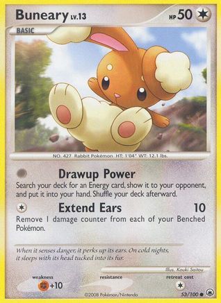 Buneary (53/100) [Diamond & Pearl: Majestic Dawn] Reverse Holofoil