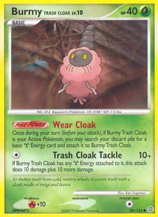 Burmy Trash Cloak (80/132) [Diamond & Pearl: Secret Wonders] Reverse Holofoil