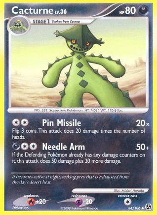 Cacturne (34/106) [Diamond & Pearl: Great Encounters] Reverse Holofoil