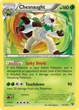Chesnaught (14/146) [XY: Base Set] Reverse Holofoil