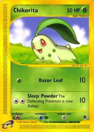 Chikorita (100/165) [Expedition: Base Set] Reverse Holofoil
