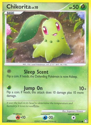 Chikorita (77/123) [Diamond & Pearl: Mysterious Treasures] Reverse Holofoil