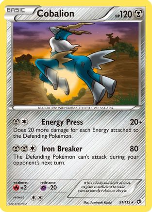 Cobalion (91/113) [Black & White: Legendary Treasures] Reverse Holofoil