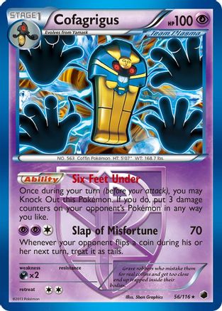 Cofagrigus (56/116) [Black & White: Plasma Freeze] Reverse Holofoil