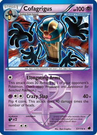 Cofagrigus (57/116) [Black & White: Plasma Freeze] Reverse Holofoil