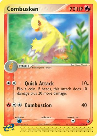 Combusken (25/97) [EX: Dragon] Reverse Holofoil
