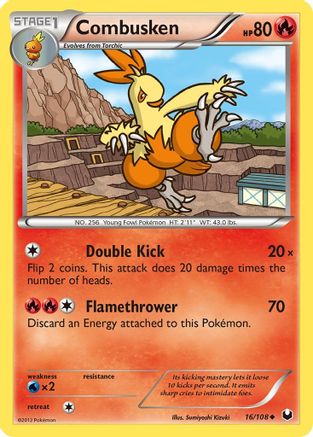 Combusken (16/108) [Black & White: Dark Explorers] Reverse Holofoil
