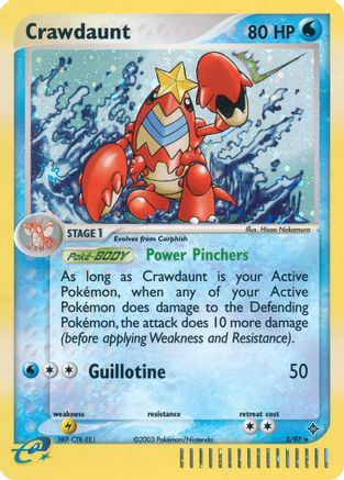 Crawdaunt (3/97) [EX: Dragon] Reverse Holofoil