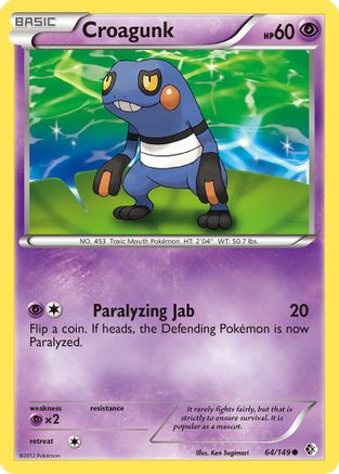Croagunk (64/149) [Black & White: Boundaries Crossed] Reverse Holofoil