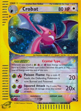 Crobat (147/144) [Skyridge] Reverse Holofoil