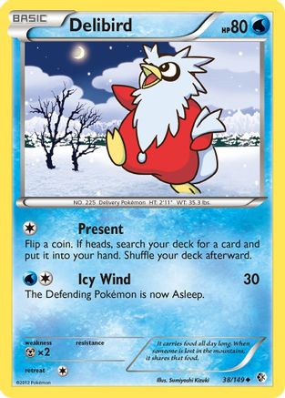Delibird (38/149) [Black & White: Boundaries Crossed] Reverse Holofoil