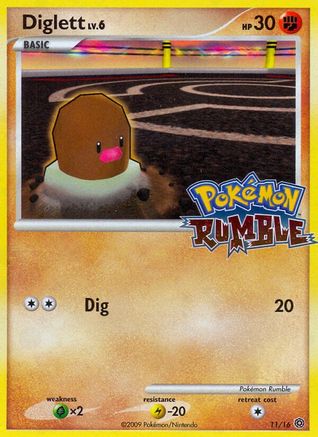 Diglett (11/16) [Pokémon Rumble] Holofoil
