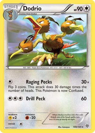 Dodrio (100/135) [Black & White: Plasma Storm] Reverse Holofoil