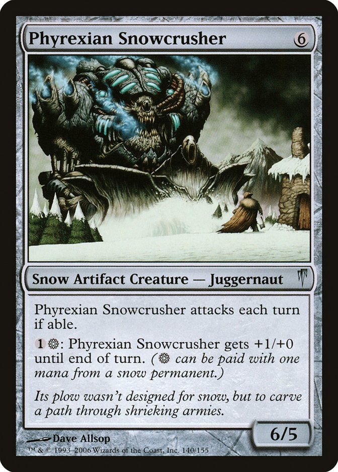 Phyrexian Snowcrusher [Coldsnap] Foil