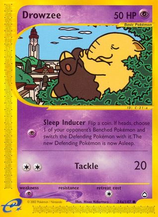Drowzee (74a/147) [Aquapolis] Reverse Holofoil