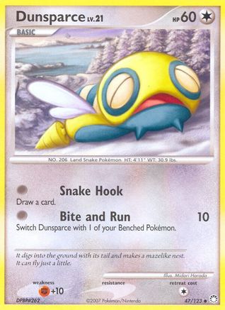 Dunsparce (47/123) [Diamond & Pearl: Mysterious Treasures] Reverse Holofoil