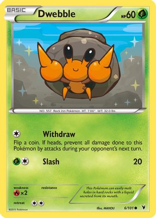 Dwebble (6/101) [Black & White: Noble Victories] Reverse Holofoil