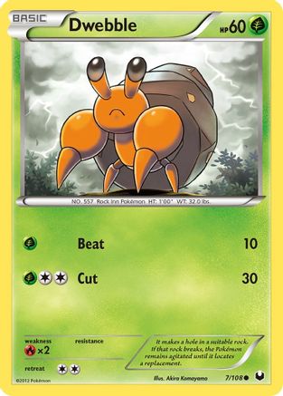 Dwebble (7/108) [Black & White: Dark Explorers] Reverse Holofoil