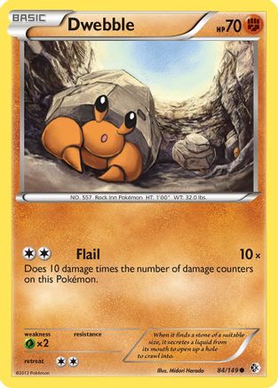 Dwebble (84/149) [Black & White: Boundaries Crossed] Reverse Holofoil