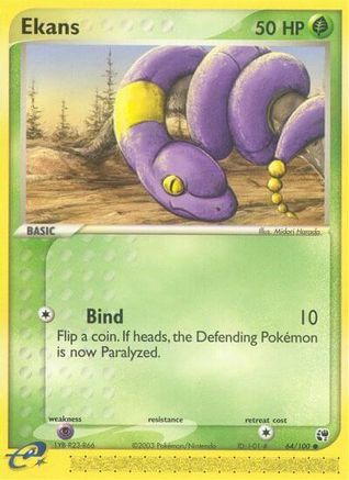 Ekans (64/100) [EX: Sandstorm] Reverse Holofoil