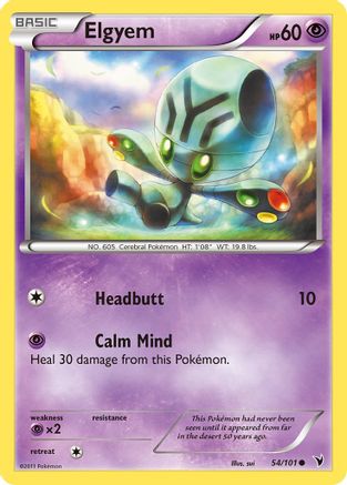 Elgyem (54/101) [Black & White: Noble Victories] Reverse Holofoil