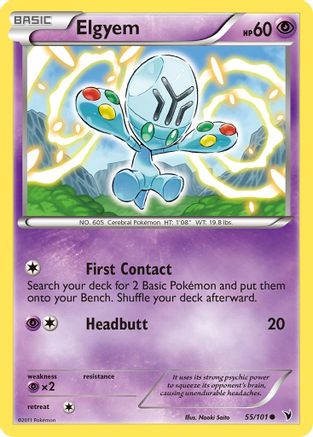 Elgyem (55/101) [Black & White: Noble Victories] Reverse Holofoil