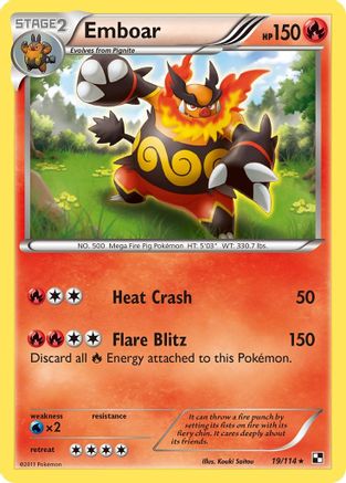 Emboar (19/114) [Black & White: Base Set] Reverse Holofoil