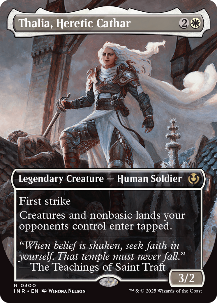 Thalia, Heretic Cathar (borderless) [Innistrad Remastered] Foil