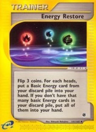 Energy Restore (141/165) [Expedition: Base Set] Reverse Holofoil