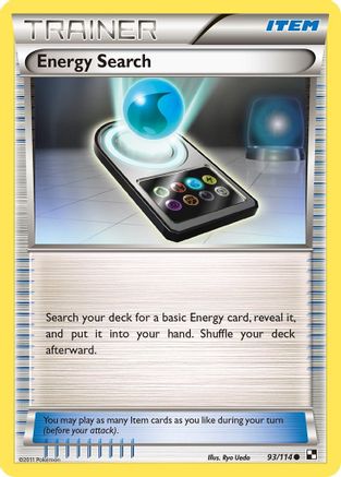 Energy Search (93/114) [Black & White: Base Set] Reverse Holofoil