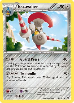 Escavalier (80/101) [Black & White: Noble Victories] Reverse Holofoil
