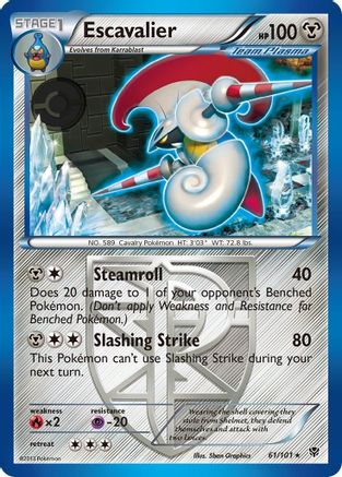 Escavalier (61/101) [Black & White: Plasma Blast] Reverse Holofoil