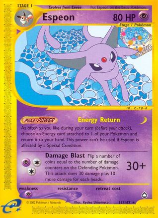 Espeon (11/147) [Aquapolis] Reverse Holofoil
