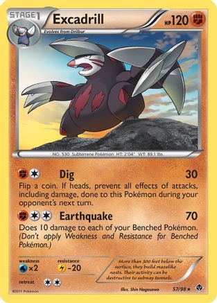 Excadrill (57/98) [Black & White: Emerging Powers] Reverse Holofoil