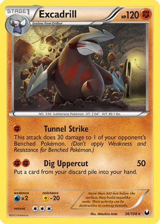 Excadrill (56/108) [Black & White: Dark Explorers] Reverse Holofoil