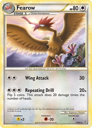 Fearow (15/95) [HeartGold & SoulSilver: Unleashed] Reverse Holofoil